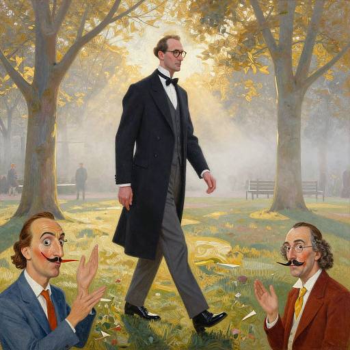 Tall Gentleman Walking in Park at Golden Hour