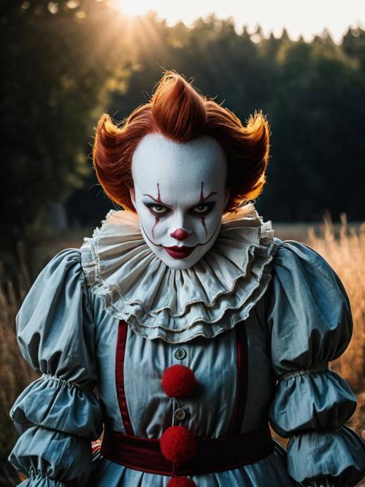 Man in Pennywise Clown Costume Cosplay