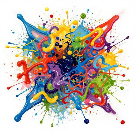 Chaotic Creative Flow Abstract Art