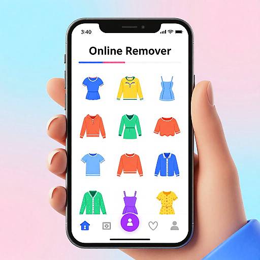 Online Clothes Remover App Interface
