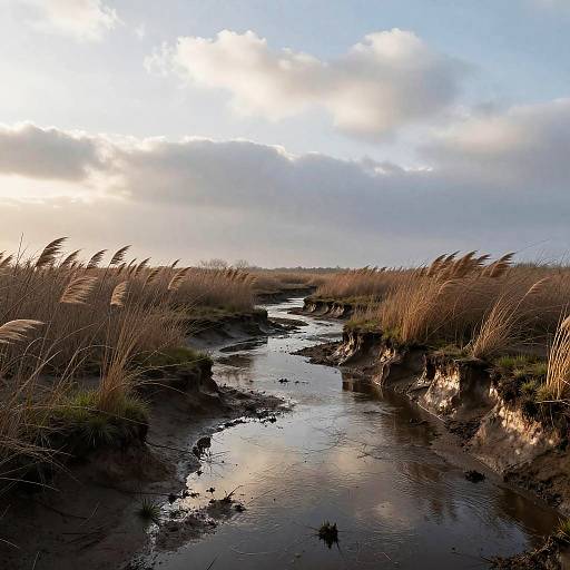 Surreal Marshy Wetlands Dreamscape