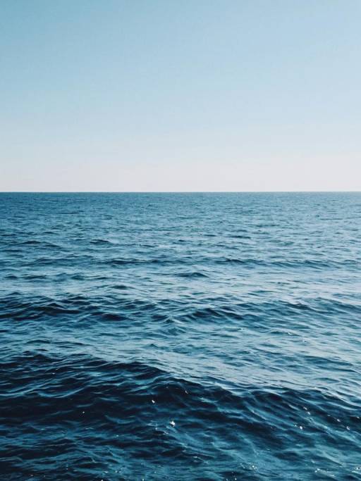 Serene Ocean Waves Under Pale Sky