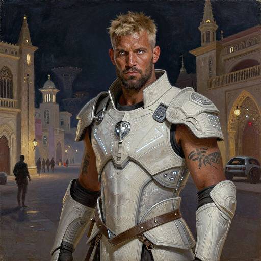 Futuristic Rugged Soldier Portrait