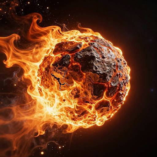 Realistic Meteor Entering Earth's Atmosphere