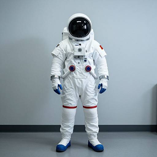 Man in Space Suit by Wall