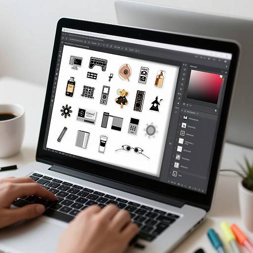 Digital Sticker Design Workspace