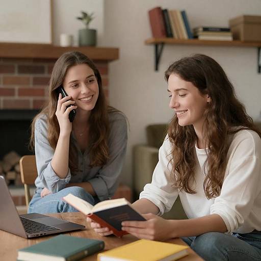 Cozy Indoor Scene with Two Women