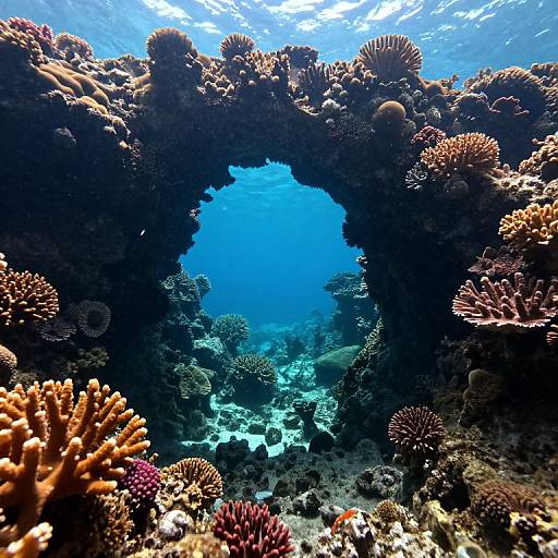 Serene Underwater Archway Scene
