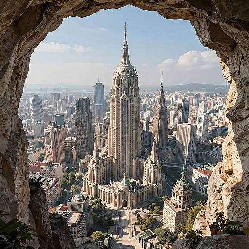 Breathtaking View of Utopian City