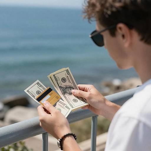 Coastal Scene with Stylish Man