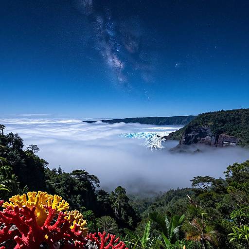 Mesmerizing Celestial Island Landscape
