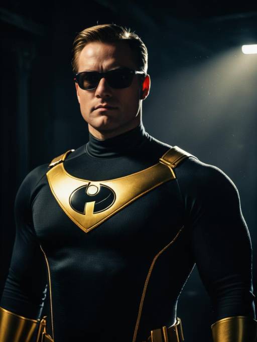 Man in Mr. Incredible Cosplay Costume