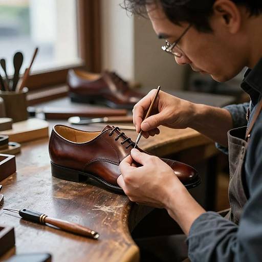 Artisan Crafting Handmade Leather Shoes