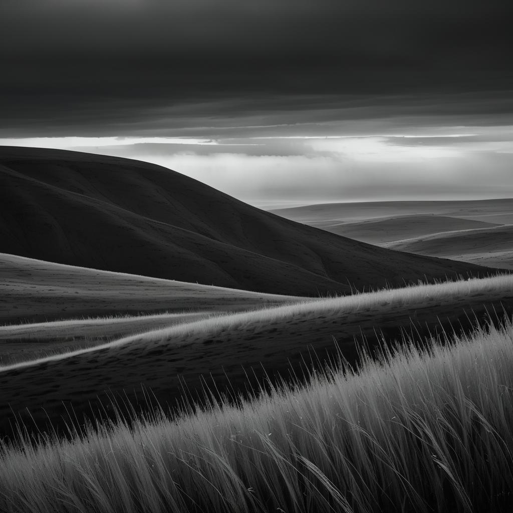 Timeless Monochrome of Tallgrass Plains