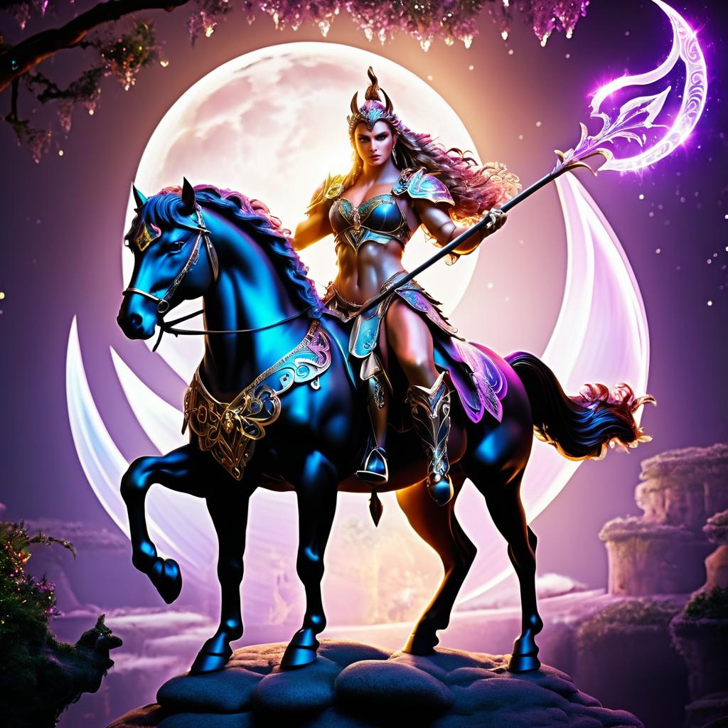 Charismatic Centaur Warrior in Fantasy Realm