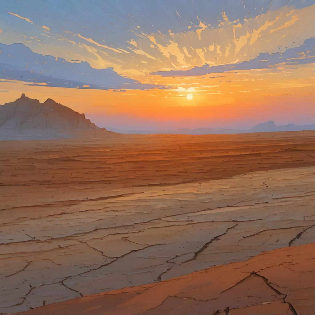 Painterly Evening in the Barren Badlands