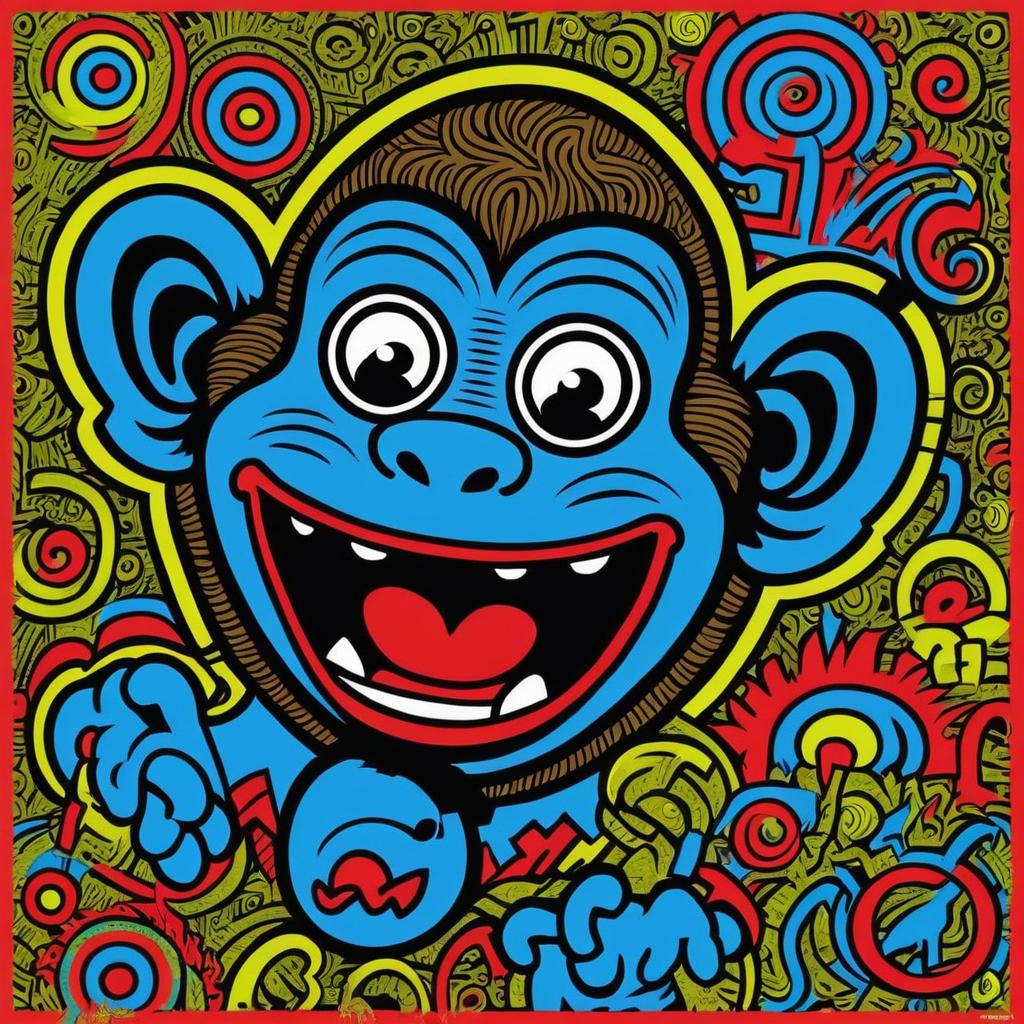 Playful Monkey Meets Goonies Monster Portrait