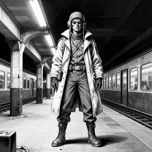 Lost Time Traveler in Derelict Subway