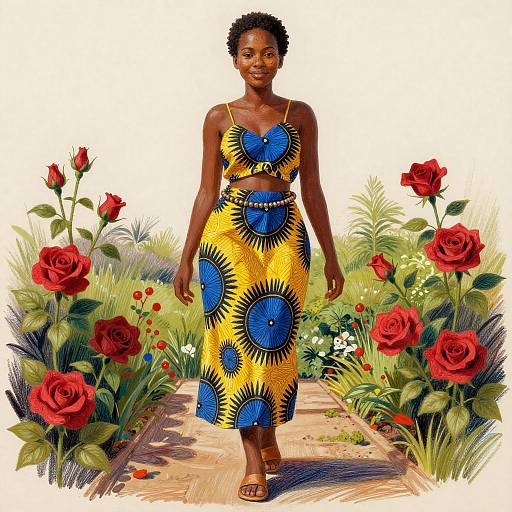 Vibrant Portrait of Confident Young Woman