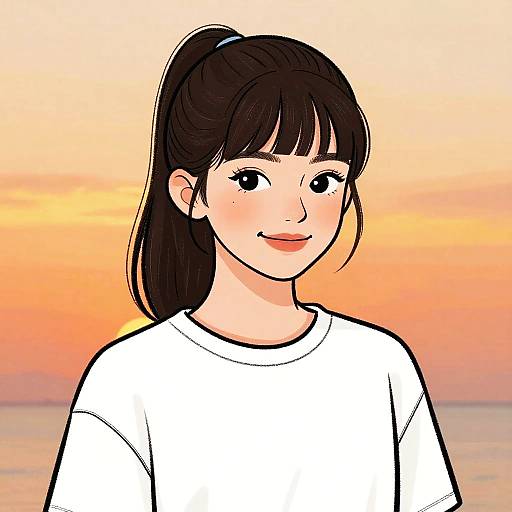 Bold Pastel Chalk Portrait of Teen Girl