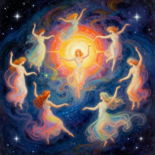 Ethereal Dance Beneath Celestial Sky