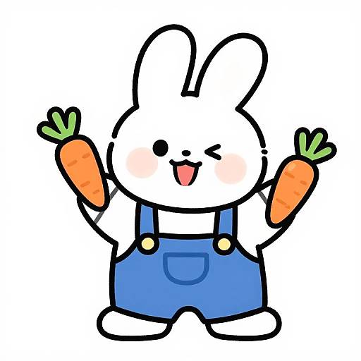 Happy Dutch Rabbit Farmer Sticker