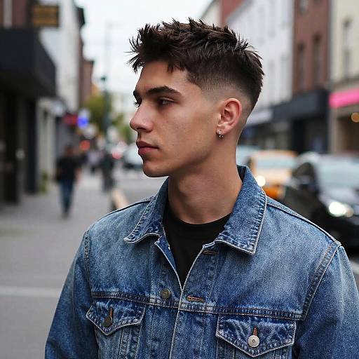 Pompadour Fade in Neon Urban Fashion