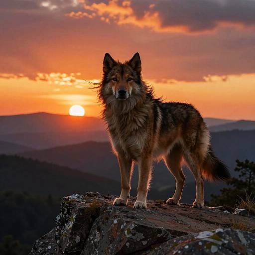 Majestic Renard on Rocky Cliff