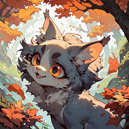 Adorable Forest Creature in Autumn