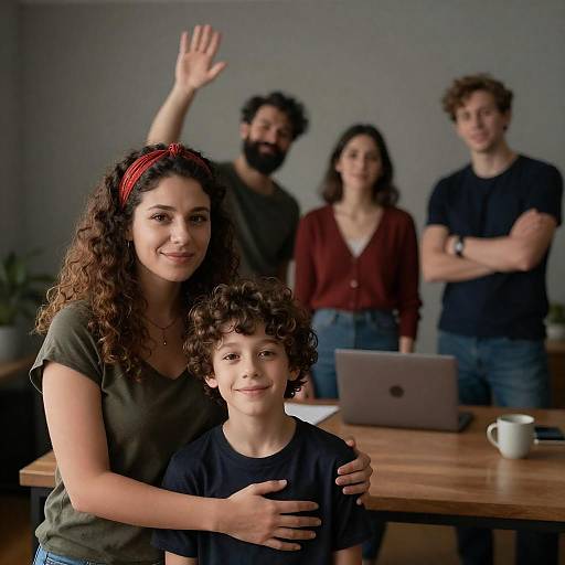 Candid Moments in a Dimly Lit Room