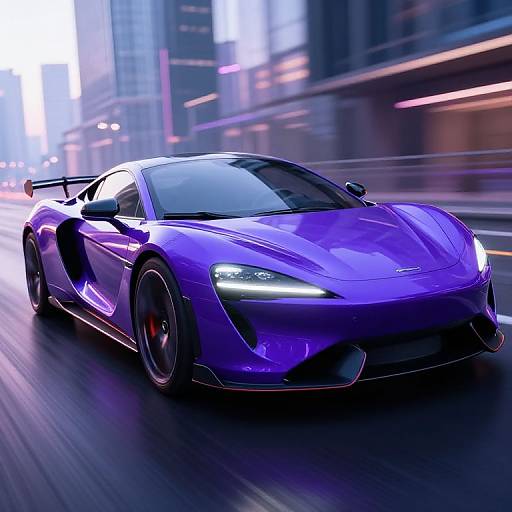 Futuristic Purple Sports Car PFP