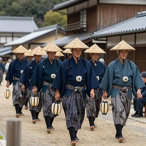 Traditional Samurai Procession in Japan