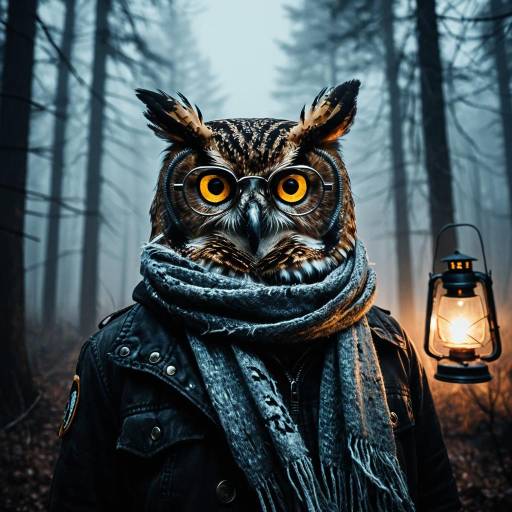Renegade Owl in a Foggy Forest Renegade Owl in a Foggy Forest