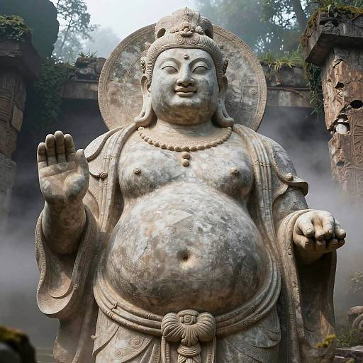Colossal Belly Ancient Deity Statue