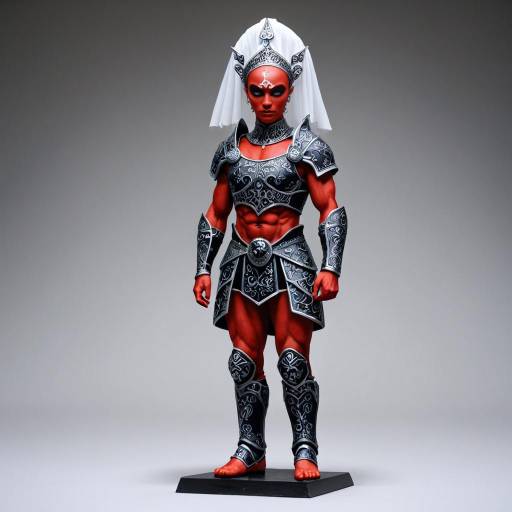 Muscular Male Demon in Wasteland Muscular Male Demon in Wasteland