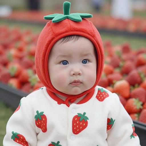 Baby in Strawberry Costume