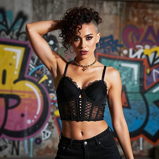 Charismatic Street Dancer in Neon Alley