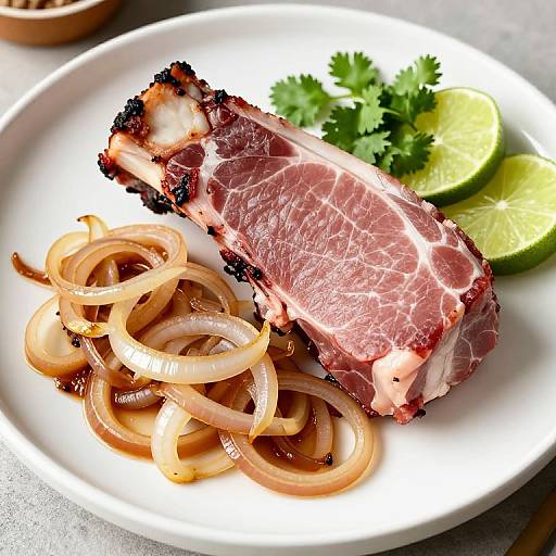 Pork Loin with Braised Onions and Lime