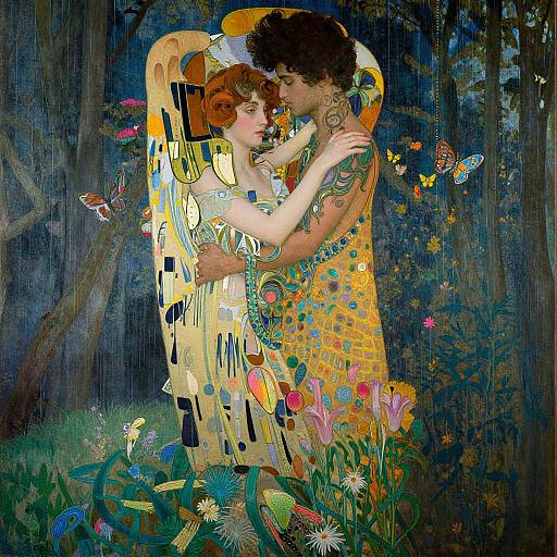 Symmetrical Embrace in Lush Rainforest