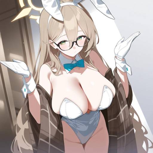 Illustration of Akane (bunny) (blue archive), blue archive in the style of Batsu