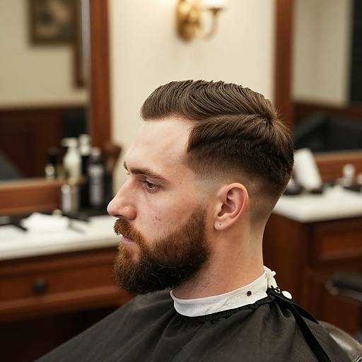 French Cut Beard in Vintage Barbershop