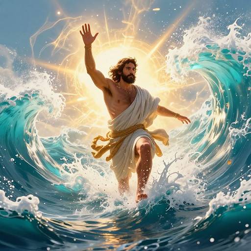 Moses Parting the Glowing Sea