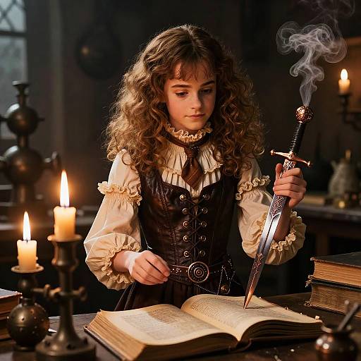 Steampunk Hermione in Enchanted Workshop