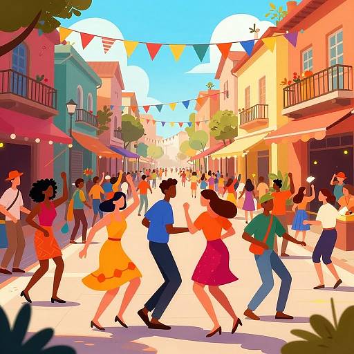 Vibrant Street Festival Celebration