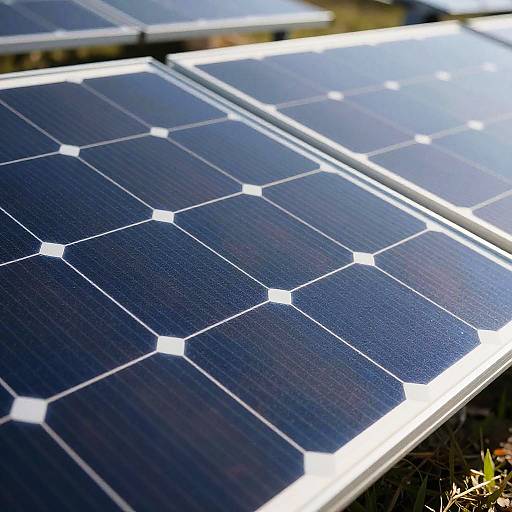 Close-Up of High-Tech Solar Cells