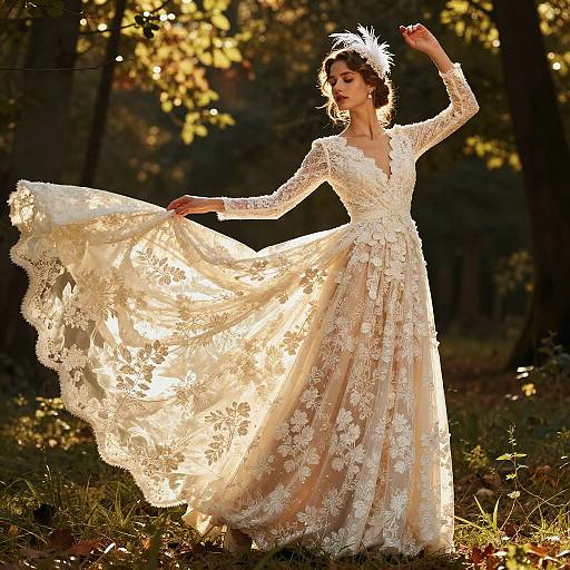 Bohemian Bridal Muse in Vintage Lace