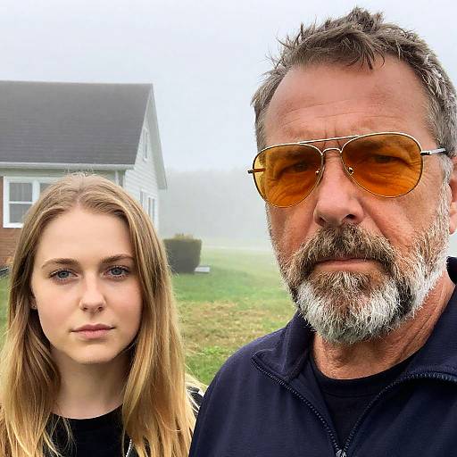 Misty Portrait of Two Diverse Generations