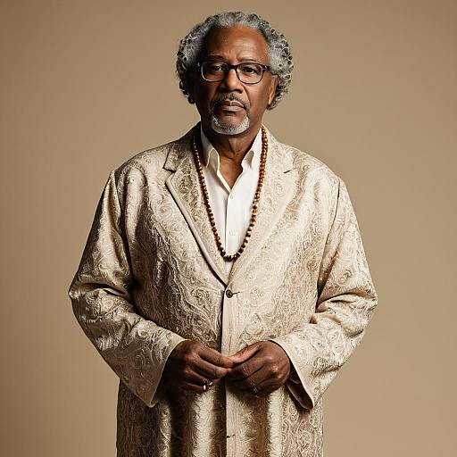 Portrait of an Elderly Man in Traditional Attire