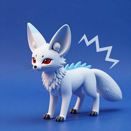 Velvia Fennec Fox Toy, Dragon Motif