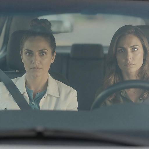 Two Women in Car Through Fogged Window